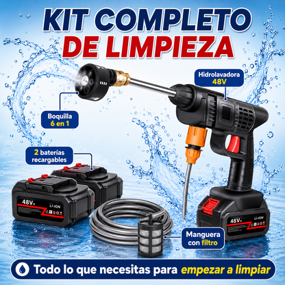 Hidrolavadora Inalámbrica TurboWash™ 48V - Limpieza Potente Donde Quieras