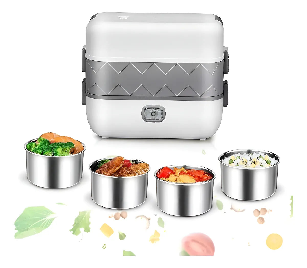 Lonchera Vaporera Eléctrica Portátil - Tu comida caliente en menos de 1 minuto!