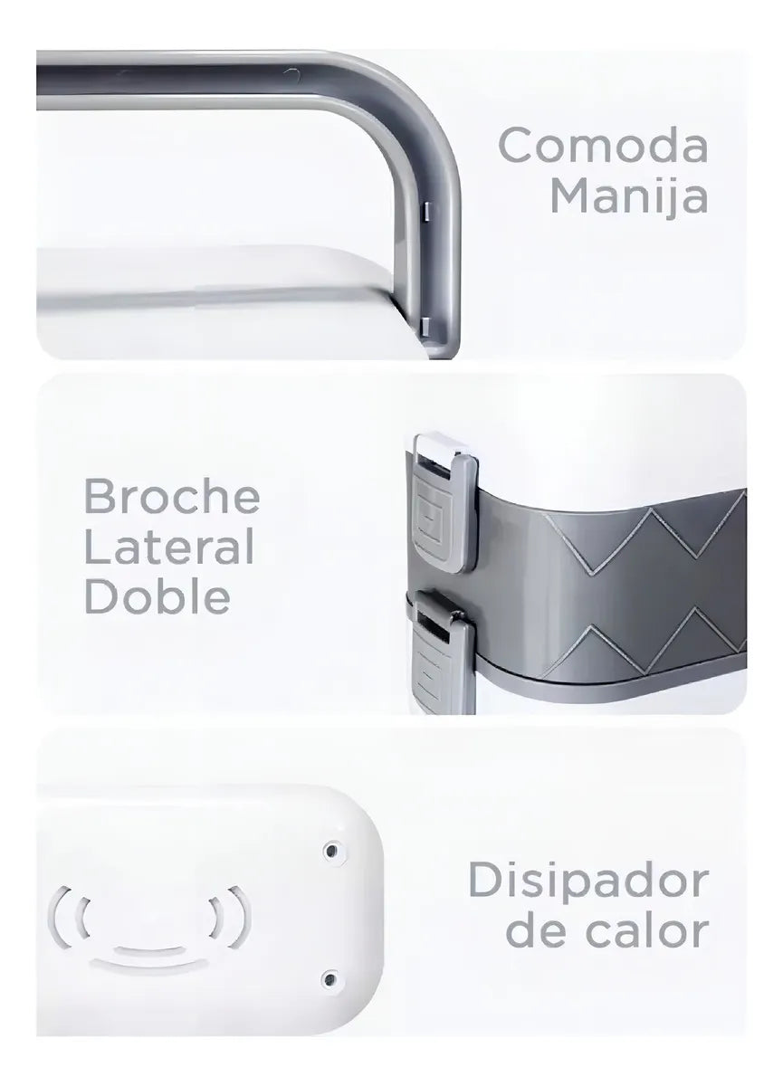 Lonchera Vaporera Eléctrica Portátil - Tu comida caliente en menos de 1 minuto!