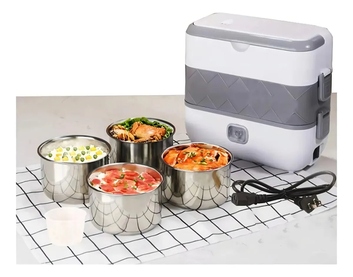Lonchera Vaporera Eléctrica Portátil - Tu comida caliente en menos de 1 minuto!
