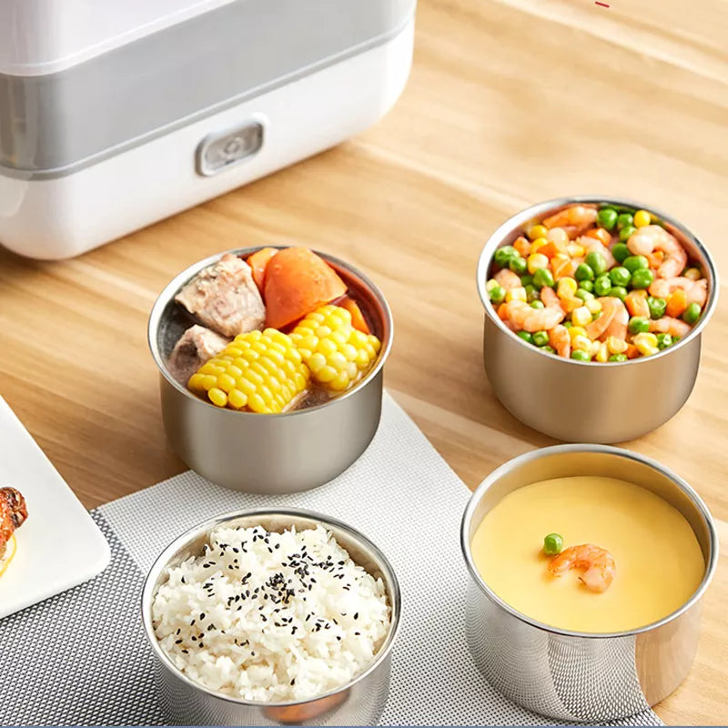 Lonchera Vaporera Eléctrica Portátil - Tu comida caliente en menos de 1 minuto!