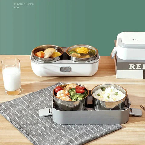Lonchera Vaporera Eléctrica Portátil - Tu comida caliente en menos de 1 minuto!