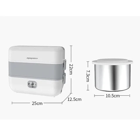 Lonchera Vaporera Eléctrica Portátil - Tu comida caliente en menos de 1 minuto!