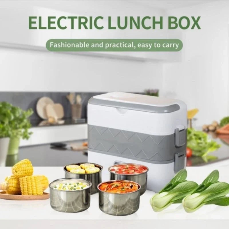 Lonchera Vaporera Eléctrica Portátil - Tu comida caliente en menos de 1 minuto!