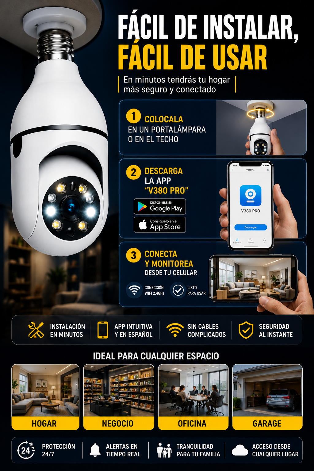 CAMARA DE VIGILANCIA INTELIGENTE - PROTEGE A TU FAMILIA ANTES DE QUE SEA DEMASIADO TARDE