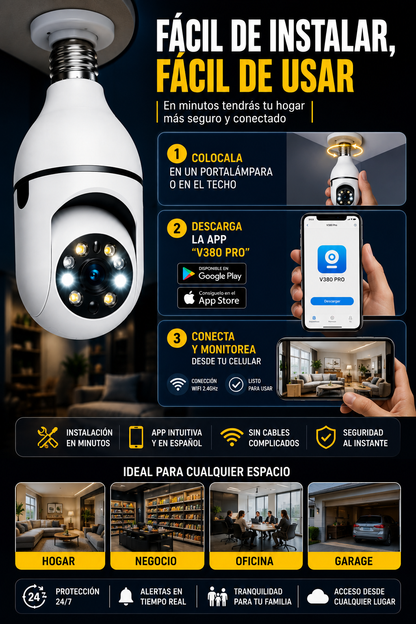 CAMARA DE VIGILANCIA INTELIGENTE - PROTEGE A TU FAMILIA ANTES DE QUE SEA DEMASIADO TARDE