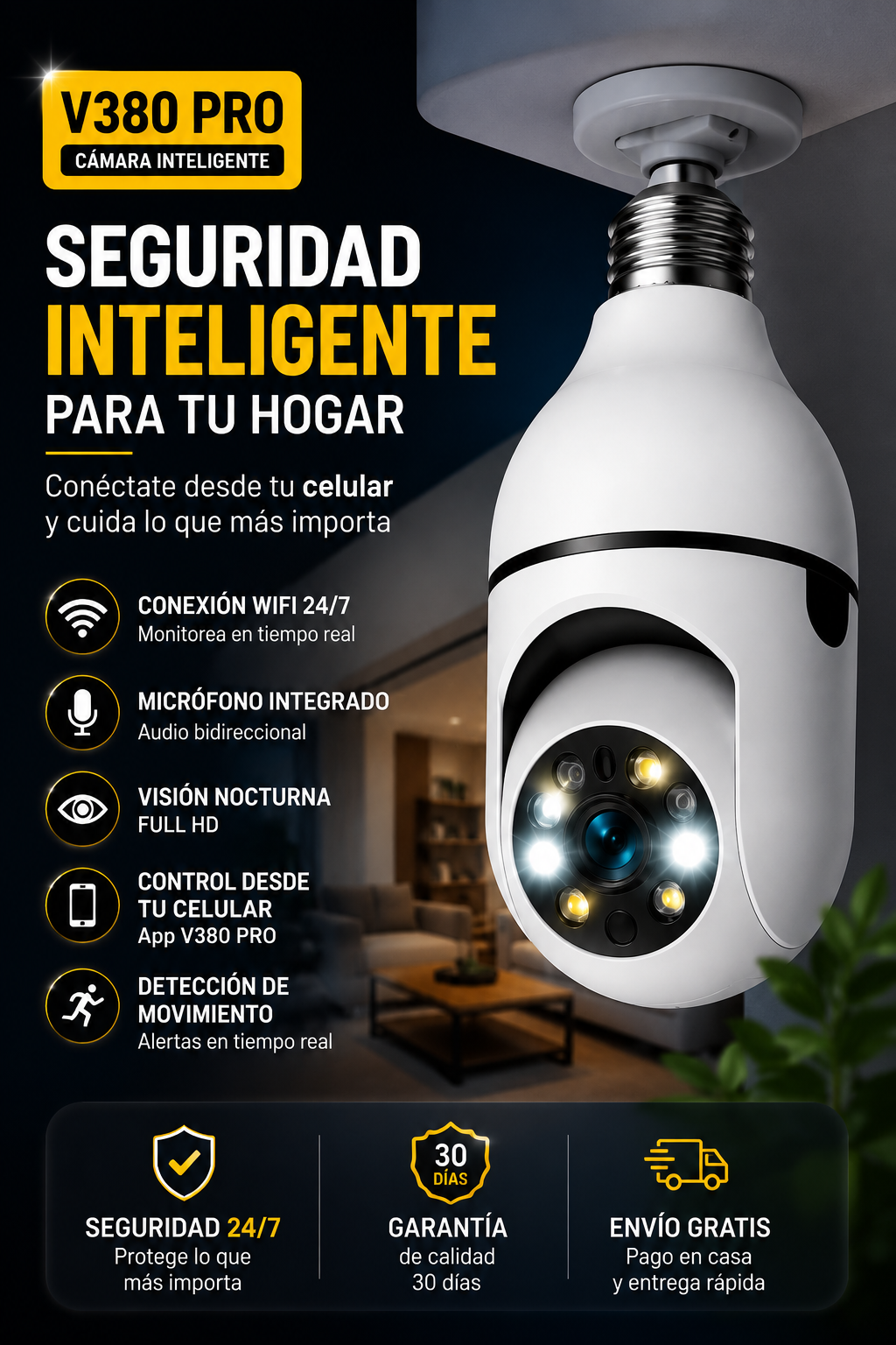 CAMARA DE VIGILANCIA INTELIGENTE - PROTEGE A TU FAMILIA ANTES DE QUE SEA DEMASIADO TARDE