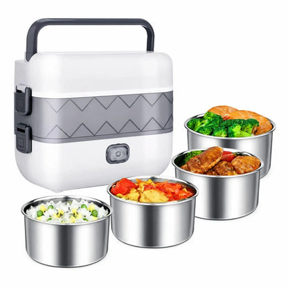 Lonchera Vaporera Eléctrica Portátil - Tu comida caliente en menos de 1 minuto!